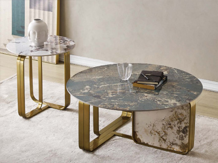 不锈钢岩板茶几